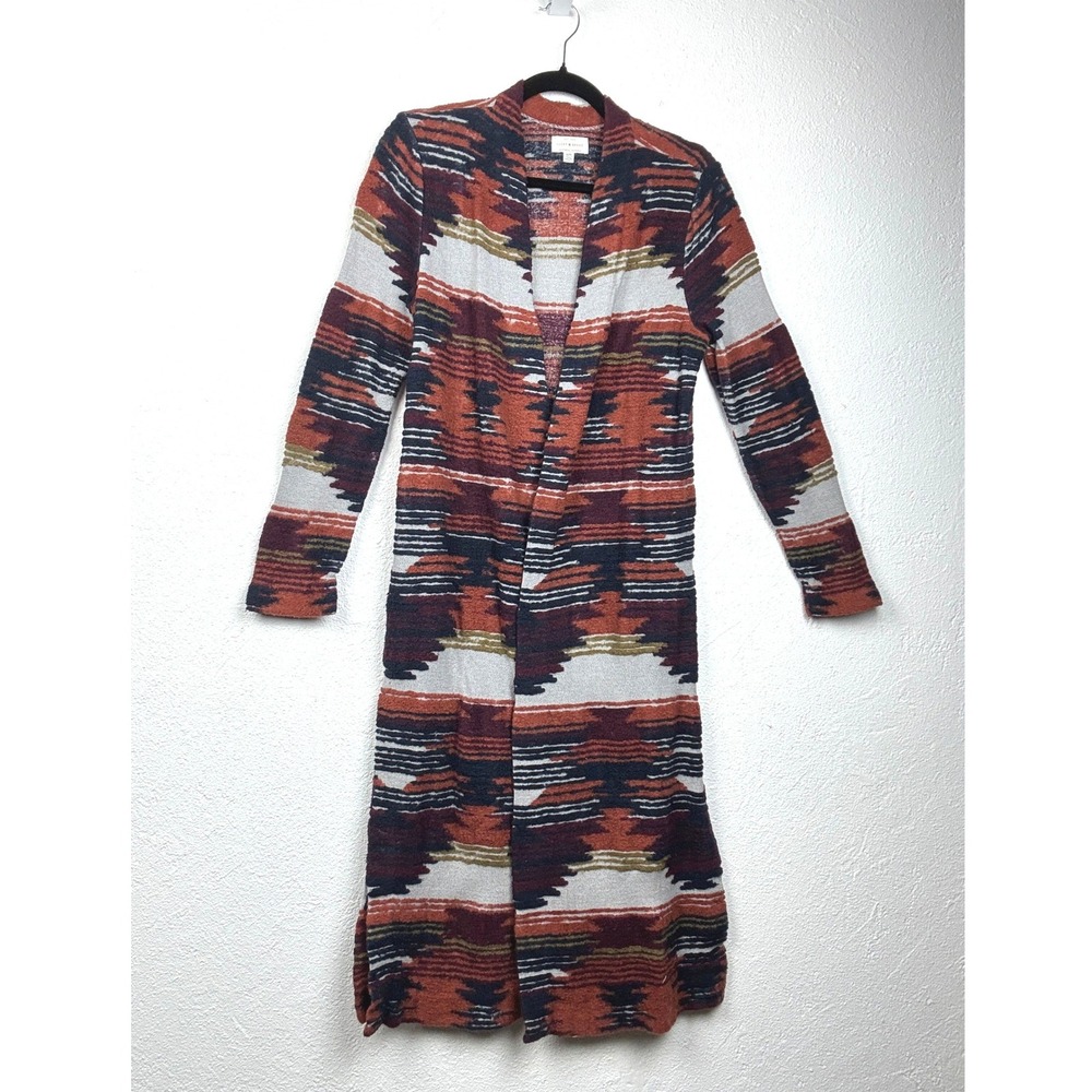 Lucky Brand Multicolor Duster Cardigan - M - Southwestern Aztec Knit Boho